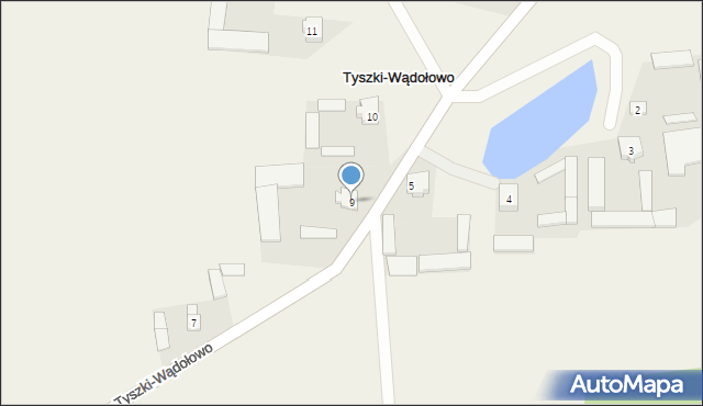 Tyszki-Wądołowo, Tyszki-Wądołowo, 9, mapa Tyszki-Wądołowo