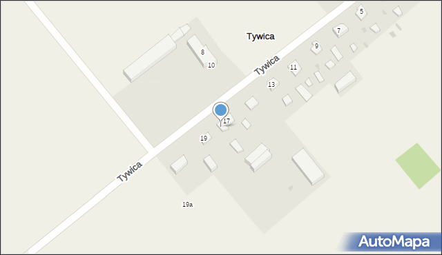 Tywica, Tywica, 17a, mapa Tywica