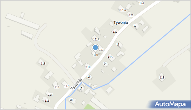 Tywonia, Tywonia, 120, mapa Tywonia