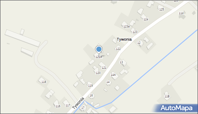 Tywonia, Tywonia, 121A, mapa Tywonia
