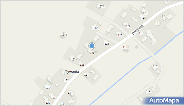 Tywonia, Tywonia, 124, mapa Tywonia