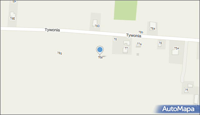 Tywonia, Tywonia, 76a, mapa Tywonia