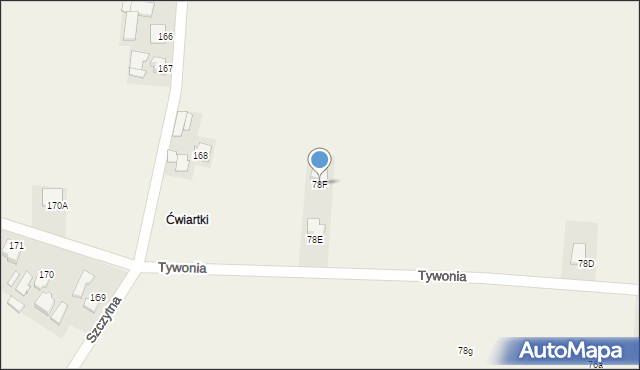 Tywonia, Tywonia, 78F, mapa Tywonia