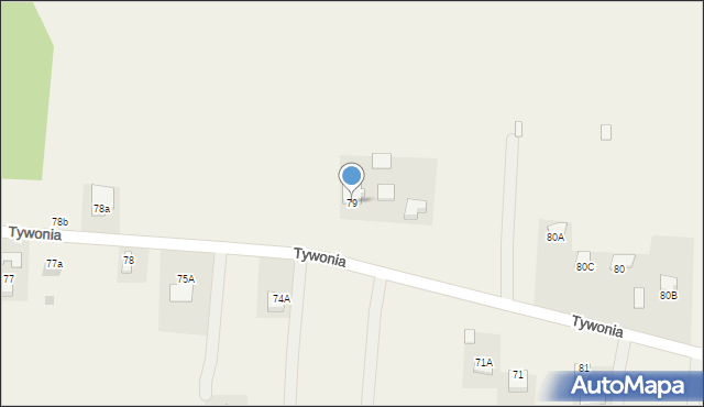 Tywonia, Tywonia, 79, mapa Tywonia