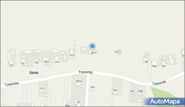 Tywonia, Tywonia, 87, mapa Tywonia