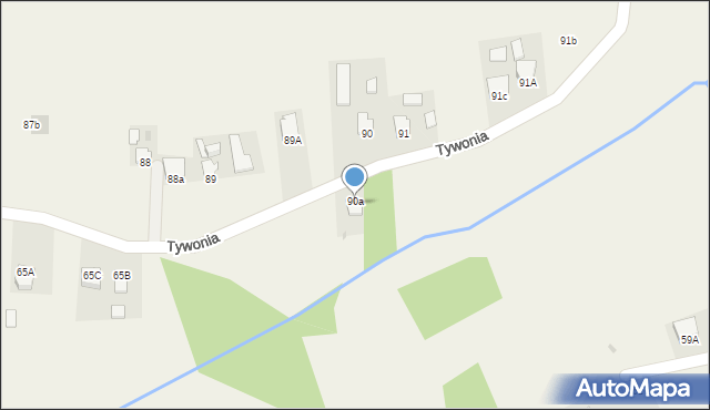 Tywonia, Tywonia, 90a, mapa Tywonia