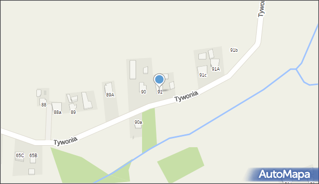 Tywonia, Tywonia, 91, mapa Tywonia