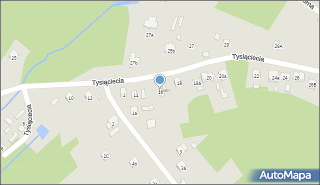 Wąchock, Tysiąclecia, 16, mapa Wąchock