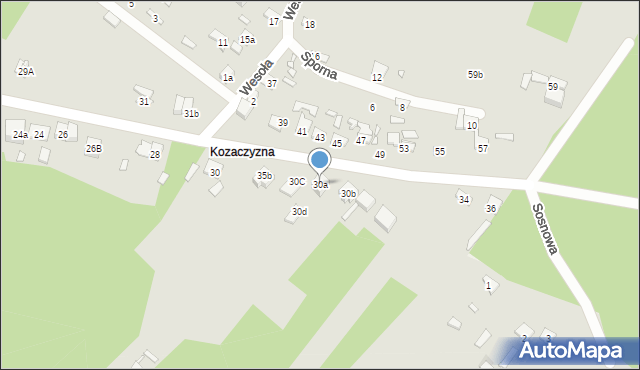 Wąchock, Tysiąclecia, 30a, mapa Wąchock