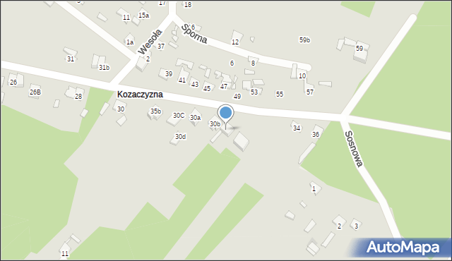 Wąchock, Tysiąclecia, 32, mapa Wąchock