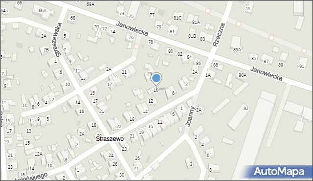 Wągrowiec, Tylmana Feliksa, dh., 10, mapa Wągrowiec