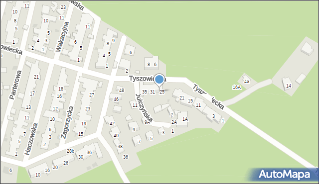 Warszawa, Tyszowiecka, 27, mapa Warszawy