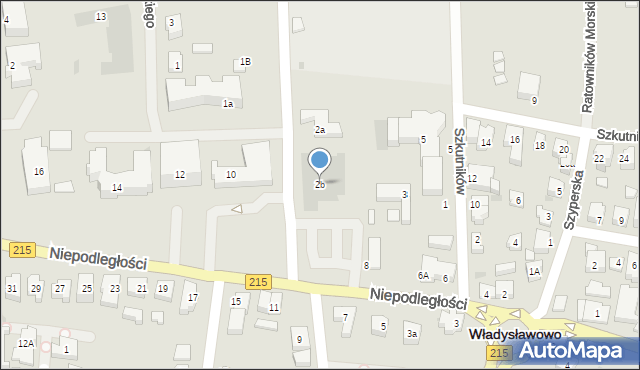Władysławowo, Tysiąclecia Państwa Polskiego, 2b, mapa Władysławowo
