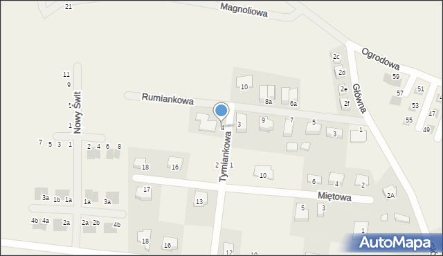 Wojnowice, Tymiankowa, 4, mapa Wojnowice