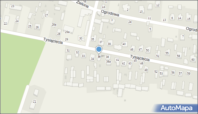 Żyrzyn, Tysiąclecia, 36, mapa Żyrzyn