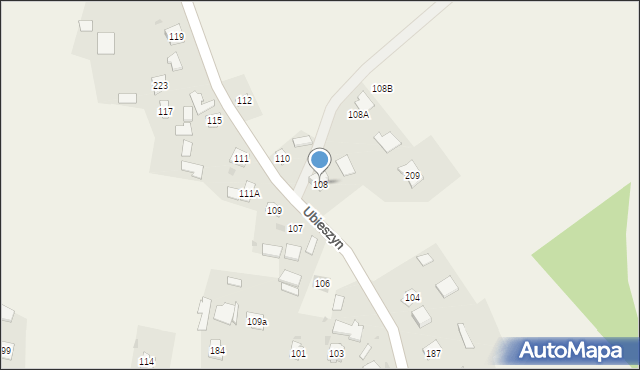 Ubieszyn, Ubieszyn, 108, mapa Ubieszyn