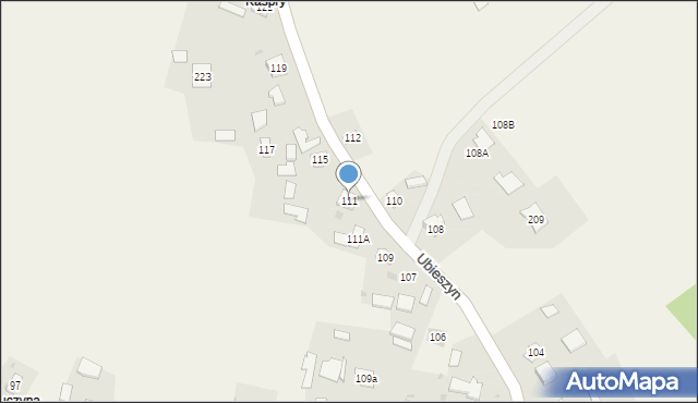 Ubieszyn, Ubieszyn, 111, mapa Ubieszyn