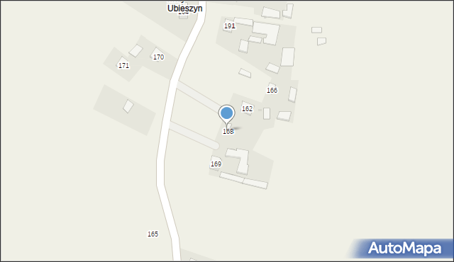 Ubieszyn, Ubieszyn, 168, mapa Ubieszyn