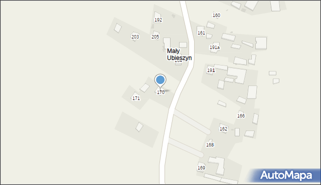 Ubieszyn, Ubieszyn, 170, mapa Ubieszyn