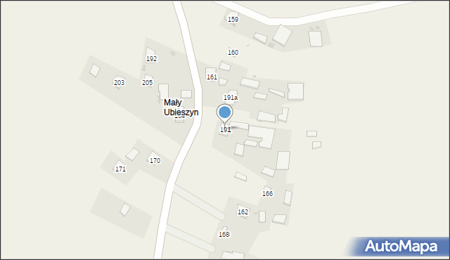 Ubieszyn, Ubieszyn, 191, mapa Ubieszyn