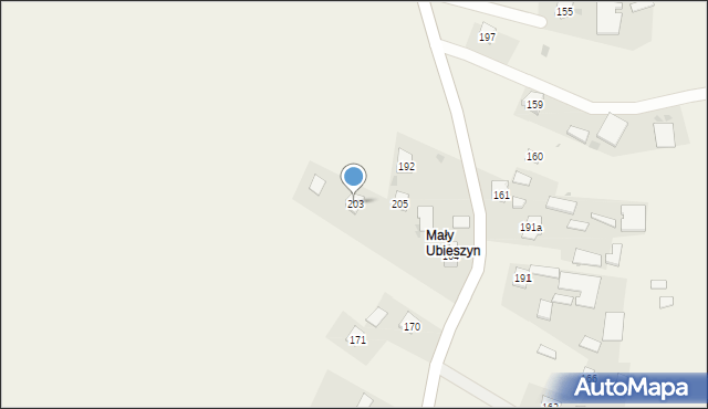 Ubieszyn, Ubieszyn, 203, mapa Ubieszyn