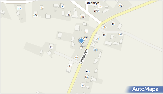 Ubieszyn, Ubieszyn, 73, mapa Ubieszyn