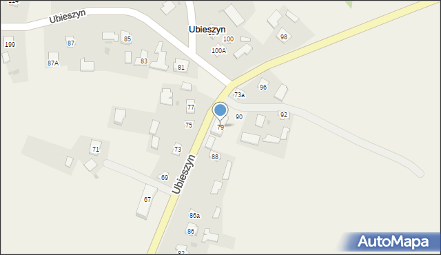 Ubieszyn, Ubieszyn, 79, mapa Ubieszyn