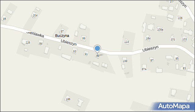 Ubieszyn, Ubieszyn, 89, mapa Ubieszyn