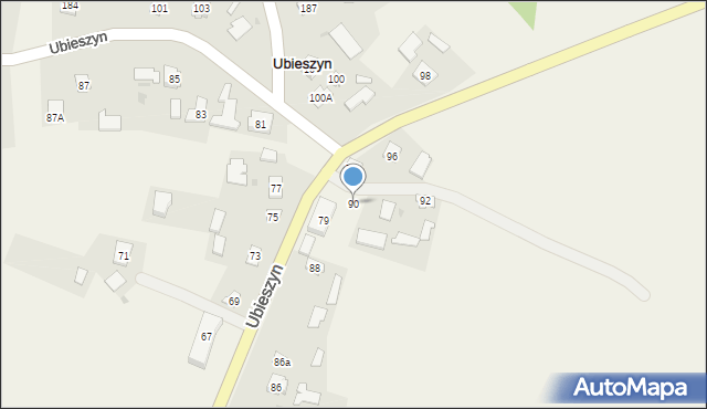 Ubieszyn, Ubieszyn, 90, mapa Ubieszyn