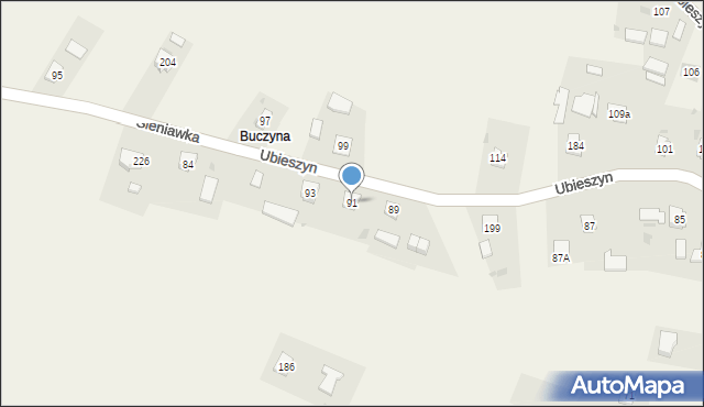 Ubieszyn, Ubieszyn, 91, mapa Ubieszyn