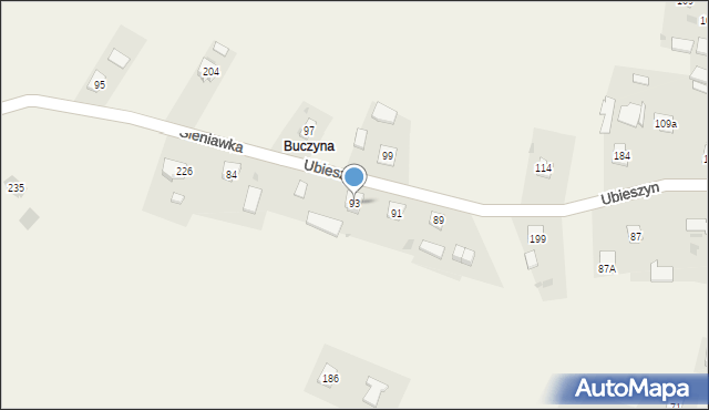 Ubieszyn, Ubieszyn, 93, mapa Ubieszyn