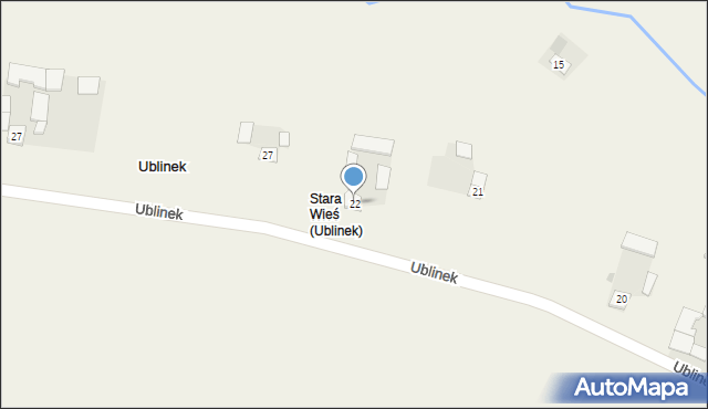 Ublinek, Ublinek, 22, mapa Ublinek