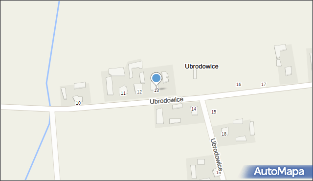 Ubrodowice, Ubrodowice, 13, mapa Ubrodowice