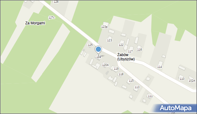 Ubyszów, Ubyszów, 124, mapa Ubyszów