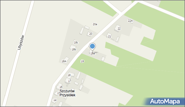 Ubyszów, Ubyszów, 19a, mapa Ubyszów