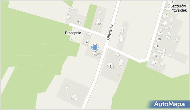 Ubyszów, Ubyszów, 2A, mapa Ubyszów