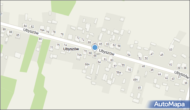 Ubyszów, Ubyszów, 66, mapa Ubyszów