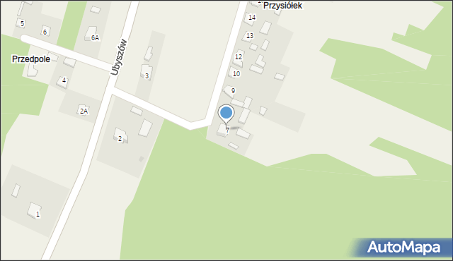 Ubyszów, Ubyszów, 7, mapa Ubyszów