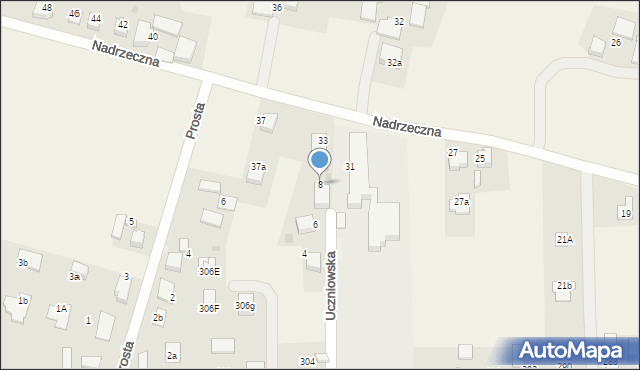 Mizerów, Uczniowska, 8, mapa Mizerów