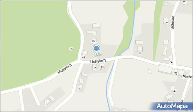 Pierściec, Uchylany, 12, mapa Pierściec