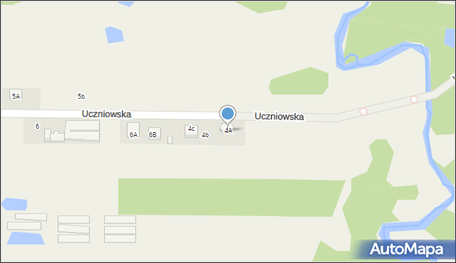 Stara Gadka, Uczniowska, 4A, mapa Stara Gadka