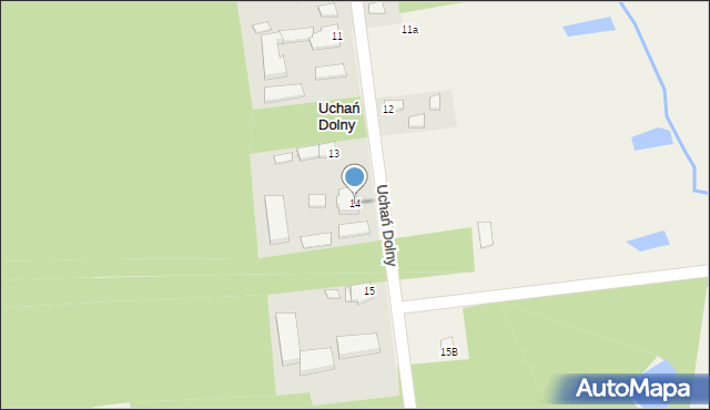 Uchań Dolny, Uchań Dolny, 14, mapa Uchań Dolny