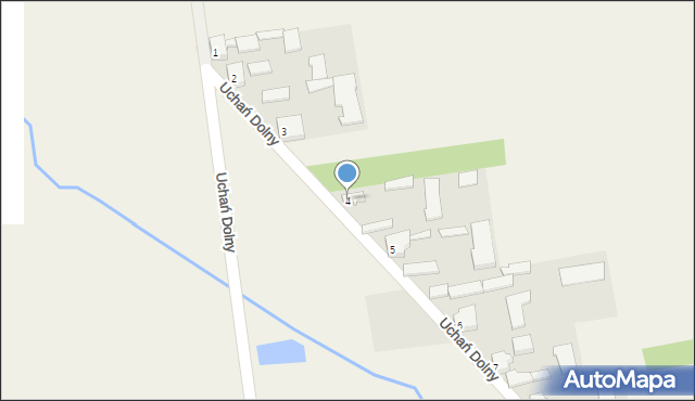 Uchań Dolny, Uchań Dolny, 4, mapa Uchań Dolny