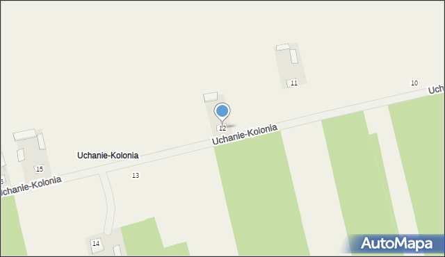 Uchanie-Kolonia, Uchanie-Kolonia, 12, mapa Uchanie-Kolonia