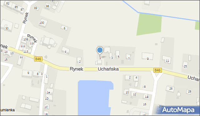 Wojsławice, Uchańska, 1, mapa Wojsławice