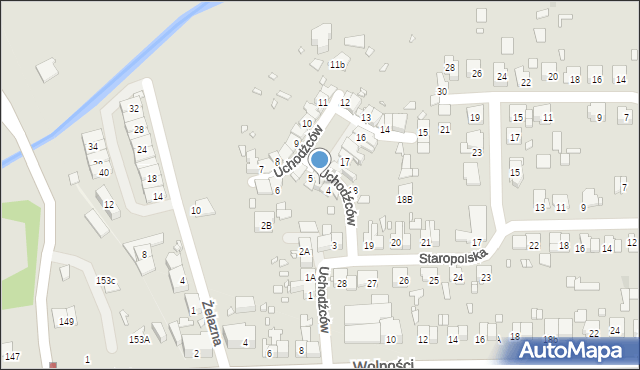 Zabrze, Uchodźców, 4A, mapa Zabrza