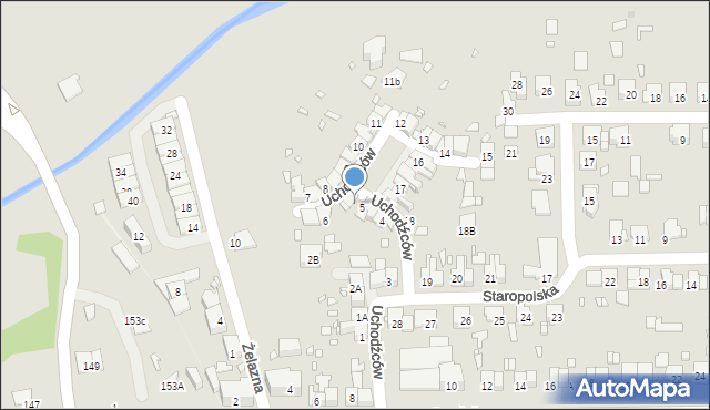 Zabrze, Uchodźców, 5A, mapa Zabrza