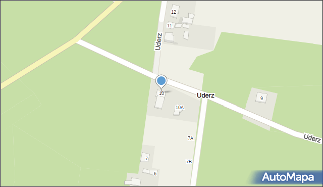 Uderz, Uderz, 10, mapa Uderz