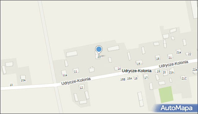 Udrycze-Kolonia, Udrycze-Kolonia, 13, mapa Udrycze-Kolonia