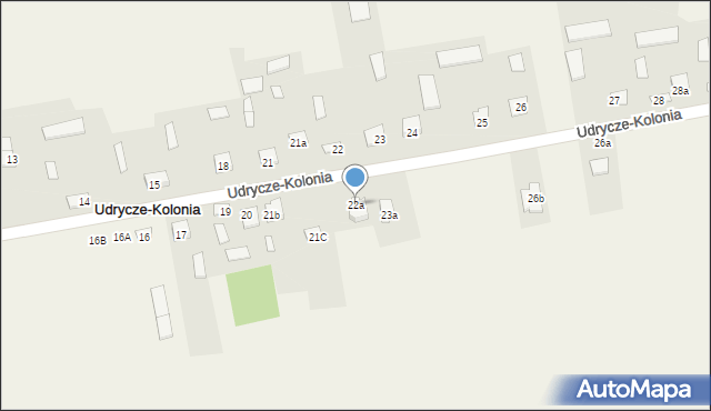 Udrycze-Kolonia, Udrycze-Kolonia, 22a, mapa Udrycze-Kolonia